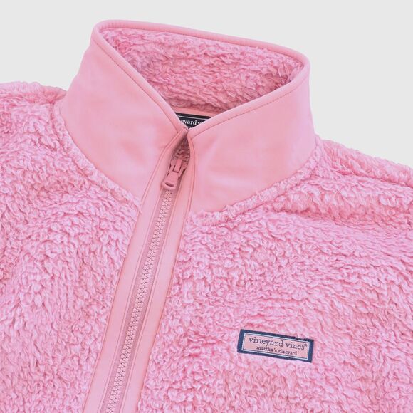 Vineyard Vines Jackets & Blazers - Vineyard Vines Sweatshirt Women M High Pile Teddy Pullover 1/2 Zip Sherpa Fleece